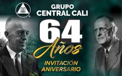 Invitación Aniversario No 64 del Grupo Central Cali de Alcohólicos Anónimos